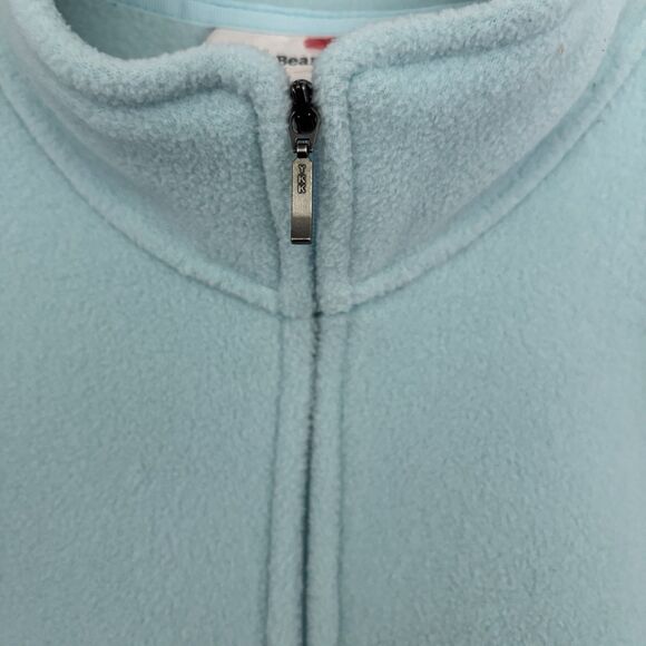 L.L.Bean Fleece Jacket Women L Turquoise Blue Full Zip Outdoors Y2K Preppy Warm - Picture 4 of 9